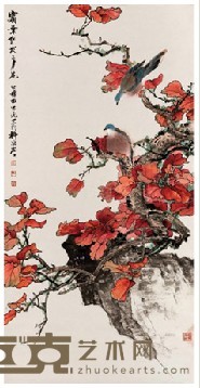 田世光 霜叶红于二月花 立轴 130X66cm